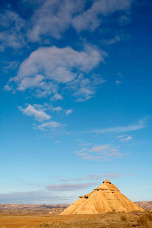Hill over the blue sky in winterの写真素材