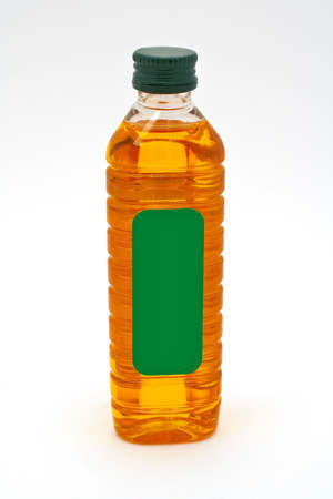 Olive oil bottle closeupの写真素材