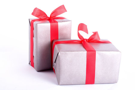 Two gift boxes on white background