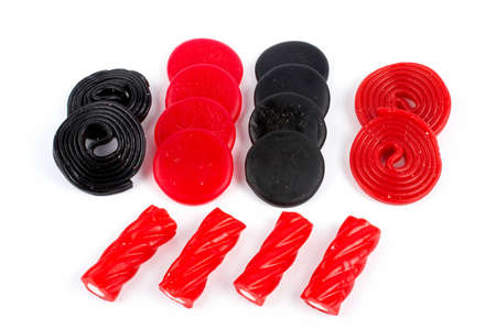 Detail of sweets.  Macro shot on white backgroundの写真素材