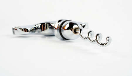 Corkscrew on white background. Very shallow dofの写真素材