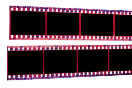 Film strip on white backgroundの写真素材