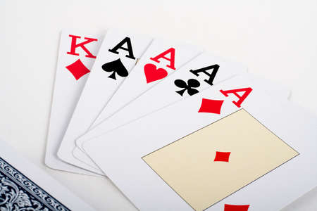 Aces poker on white backgroundのeditorial素材