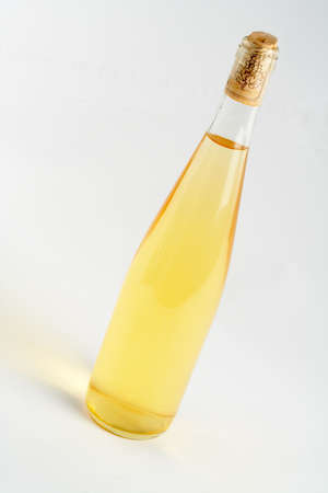 Wine bottle on white backgroundの写真素材