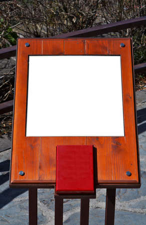 Wood billboard blank, just add your textの写真素材