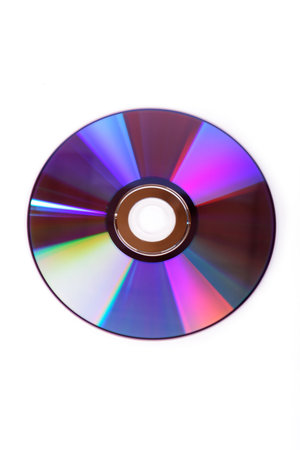 DVD disc on white background