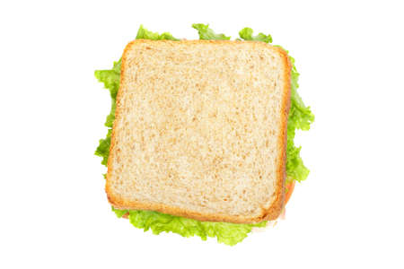 Healthy ham sandwich with cheese, tomatoes and lettuceの写真素材