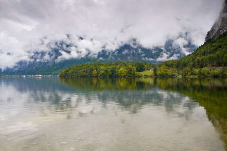 Hallstatt and Hallstattersee, Salzkammergut, Austria. UNESCO World Heritage Siteの写真素材
