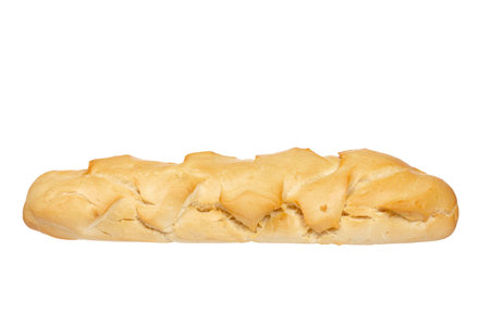 Crusty bread isolated on the white background