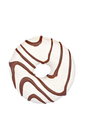 Delicious donut isolated on white background with shallow depth of fieldの写真素材