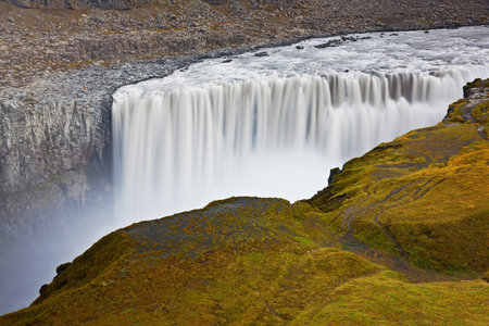 Dettifoss Waterfall, Jokulsargljufur National Park, Icelandの写真素材