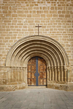 Architectural detail. Ermita del Santo Cristo, Labastida, Alava, Spainの写真素材