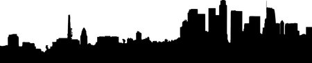 Cityscape Los Angeles, CA Silhouette vector from photoのイラスト素材