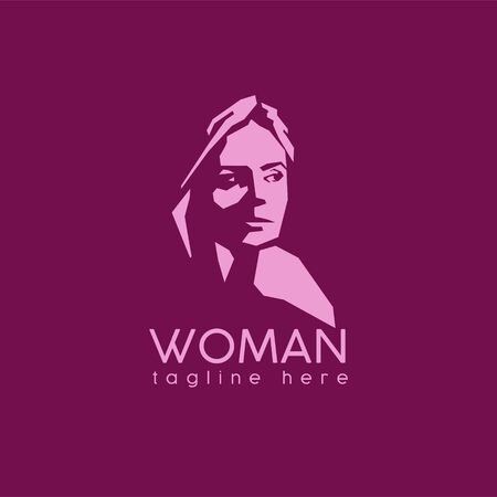 ELEGANT WOMAN LOGO LUXURY LOGO light shadowのイラスト素材