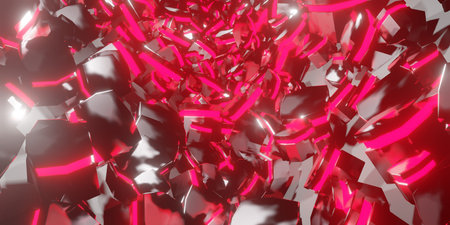 3d render realistic red light composition. Abstract theme for trendy designs.の写真素材