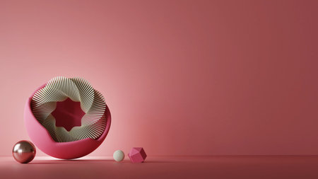 3D Render Abstract Minimal Geometric Shape Background Wallpaper Scene