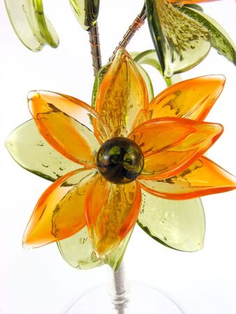 hand-made flower of glassの写真素材