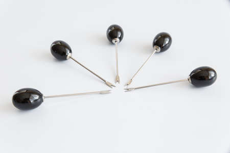Olive forks. A device for impaling olives during the meal.の写真素材