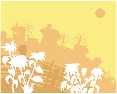 houses  background villageのイラスト素材