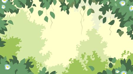 background with green leavesのイラスト素材