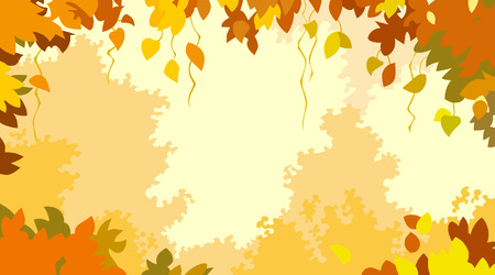 background with autumn leavesのイラスト素材
