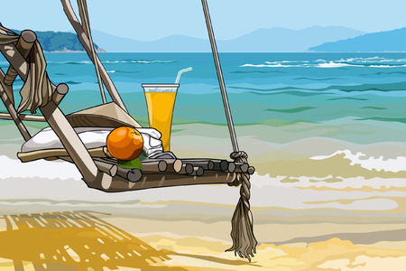 original swing on the oceanのイラスト素材