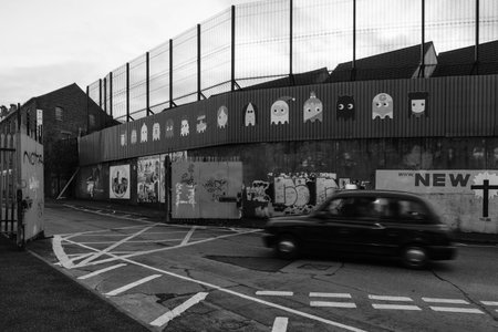Peace Wall Gate, Belfast, Northern Ireland, UK