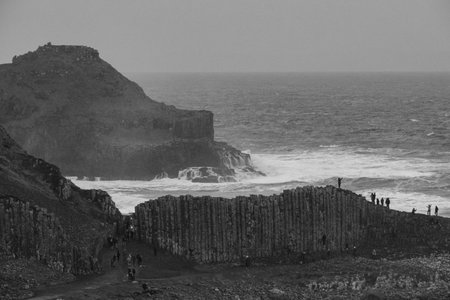 Giant's Causeway, from Giant's Organ, Northern Ireland, UK