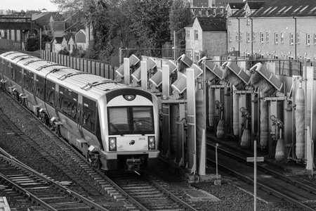 Train in Belfast, Northern Ireland, UK