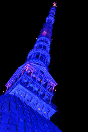 Mole Antonelliana, Turin, PIedmont, Italyの写真素材