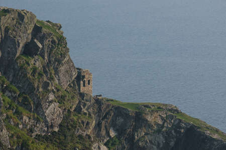 Old Building at Slieve League Cliff, Donegal, Irelandの写真素材