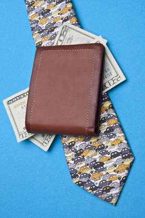 Tie, Wallet and American Currency.  Does Money Equal Success?の写真素材