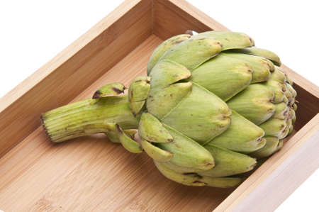 Artichoke in a Wooden Box の写真素材