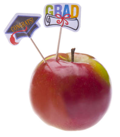 Apple with Graduation Signs.の写真素材