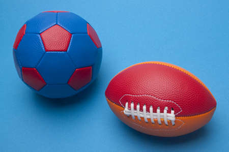 Youth Athletic Equipment on a Vibrant Colored Background.の写真素材