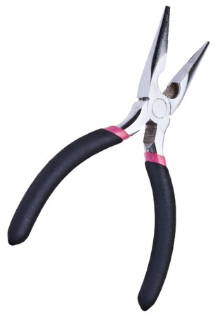Pink Pliers Isolated on White for Women.  Feminine Colored Tools.