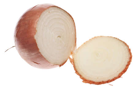 Sliced Onion Isolated on White の写真素材
