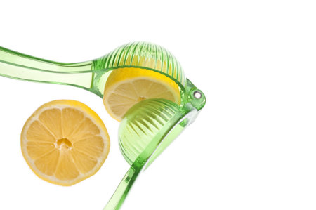 Fresh Squeezed Lemon  Border Image with Copy Space.