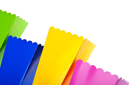 Vibrant Colored Treat Boxes Border Isolated 