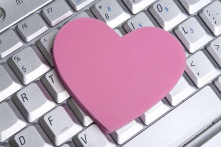 Office or Internet Romance Concept Imageの写真素材