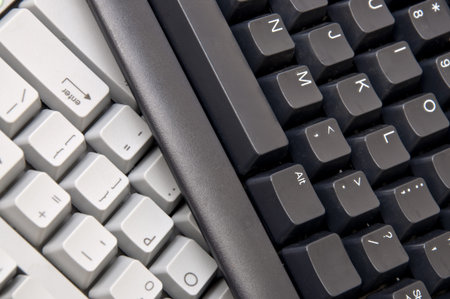 Computer Keyboard Background Image Modern Business Concept.