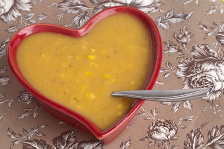 Fresh Hot Corn Chowder Food Concept Image.の写真素材