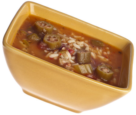 Fresh Gumbo with Okra Soup, a Warm Fall Treat.の写真素材
