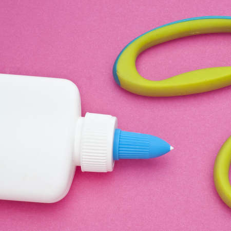 Glue and Scissors Creativity and The Arts Concept Image.の写真素材