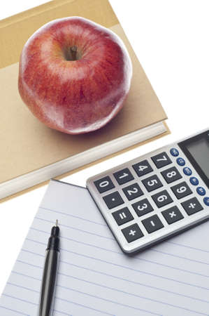 Education Planning Concept with Note on Paper and Education Objects.の写真素材