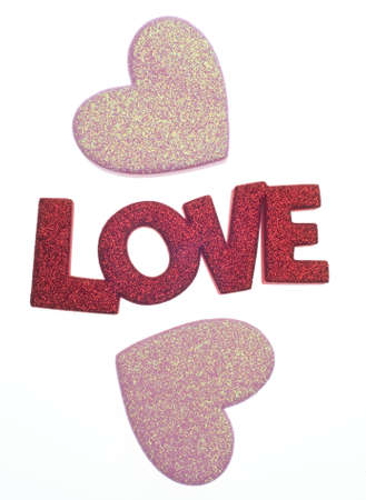 Love Concept Image with the Word Love Isolated on White with a Clipping Path.の写真素材