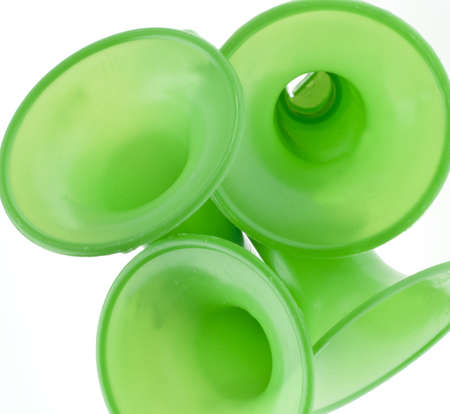 Abstract Pattern of Horn Noise Makers on White.の写真素材