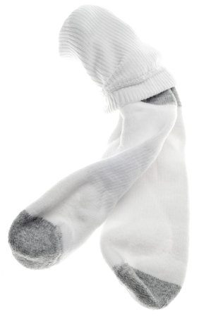 Mens Athletic Cotton Socks Isolated on White.の写真素材