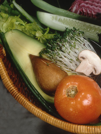 Tomato Avacado backgroundの写真素材