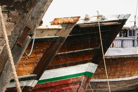 Traditional Dhows at the Quaysideの写真素材